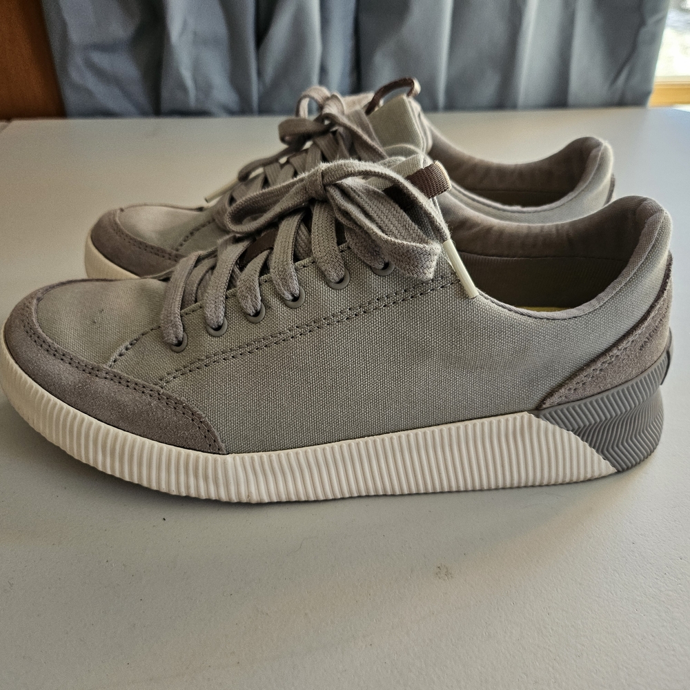 Sorel Womens Gray Canvas Athletic Shoes